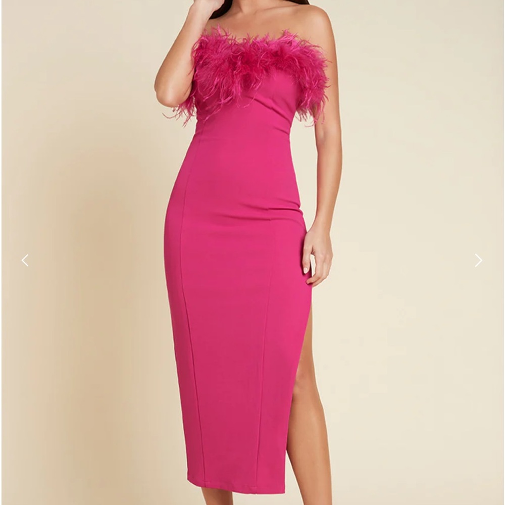VALENTINA MIDI DRESS - FUCHSIA